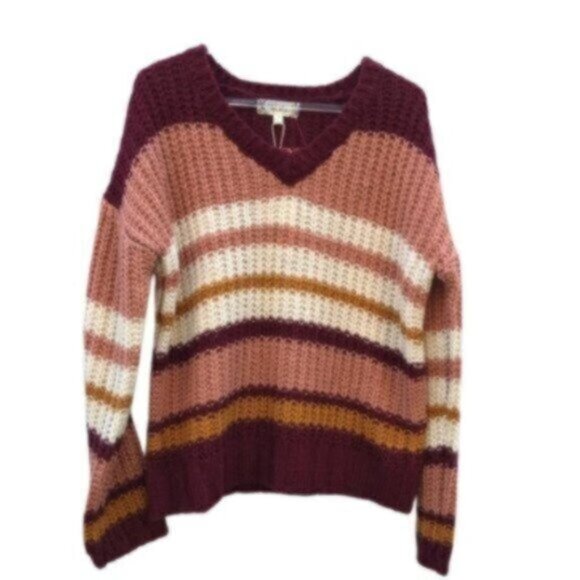 NWT Pink Rose Chunky Warm Comfy Cozy Sweater Size Large - Picture 2 of 4